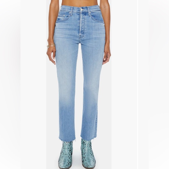 MOTHER The Tripper High Waist Fray Hem Ankle Jeans - Picture 1 of 6